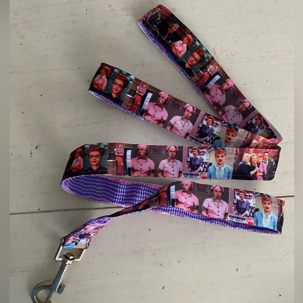 Love lucy ricky 80s dog collar leash set 2pc large pet pink classic comedy show - Picture 2 of 6